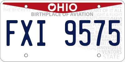 OH license plate FXI9575