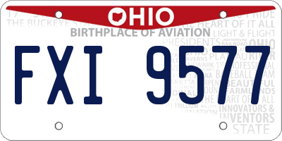 OH license plate FXI9577