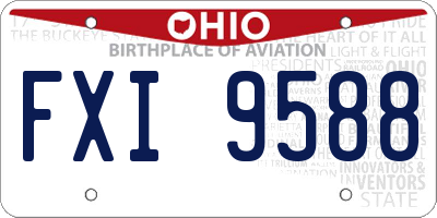 OH license plate FXI9588