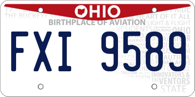 OH license plate FXI9589