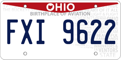 OH license plate FXI9622