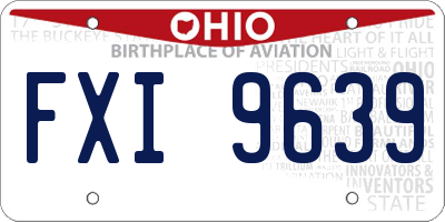 OH license plate FXI9639