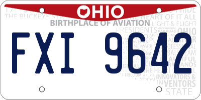 OH license plate FXI9642