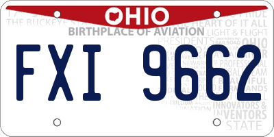 OH license plate FXI9662