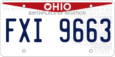 OH license plate FXI9663