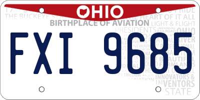 OH license plate FXI9685