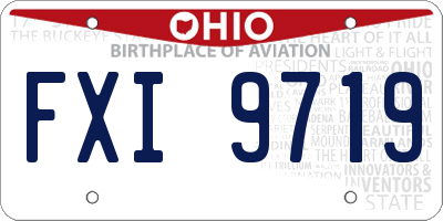 OH license plate FXI9719