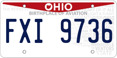 OH license plate FXI9736