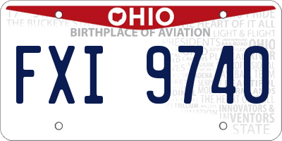 OH license plate FXI9740