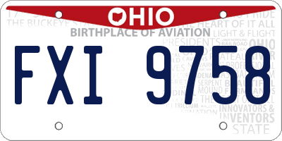 OH license plate FXI9758