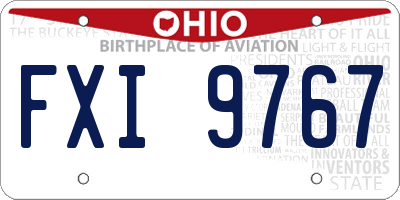OH license plate FXI9767