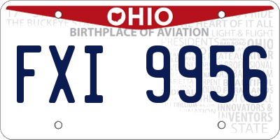 OH license plate FXI9956