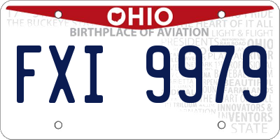 OH license plate FXI9979