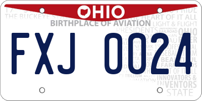 OH license plate FXJ0024