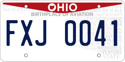OH license plate FXJ0041