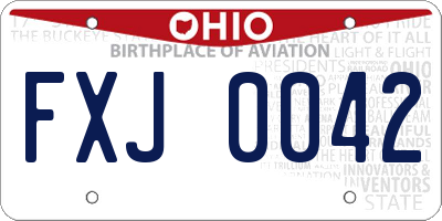 OH license plate FXJ0042