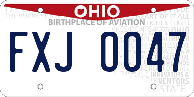 OH license plate FXJ0047