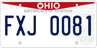 OH license plate FXJ0081