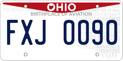 OH license plate FXJ0090