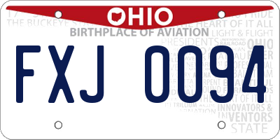 OH license plate FXJ0094