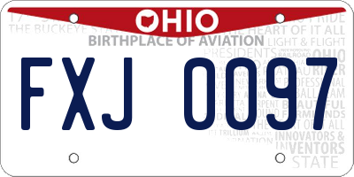 OH license plate FXJ0097