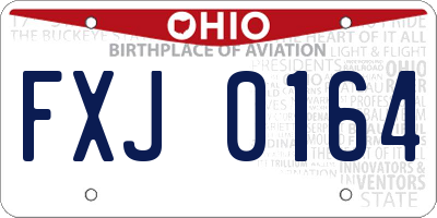 OH license plate FXJ0164