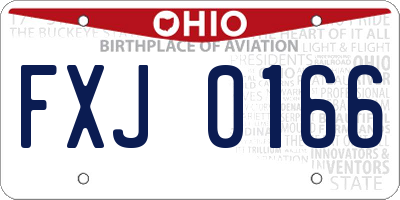 OH license plate FXJ0166