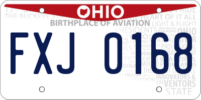 OH license plate FXJ0168