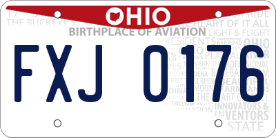 OH license plate FXJ0176