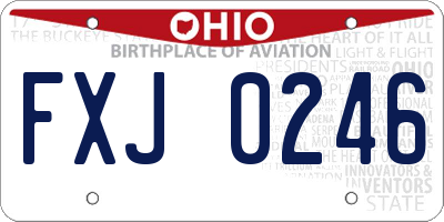 OH license plate FXJ0246