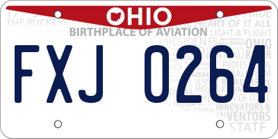 OH license plate FXJ0264