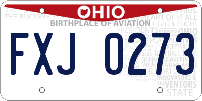 OH license plate FXJ0273