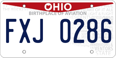 OH license plate FXJ0286