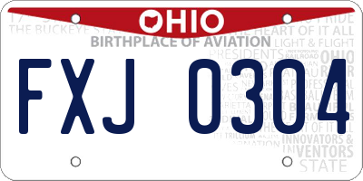OH license plate FXJ0304