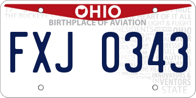 OH license plate FXJ0343