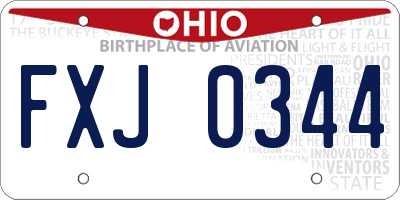 OH license plate FXJ0344