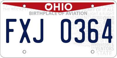 OH license plate FXJ0364