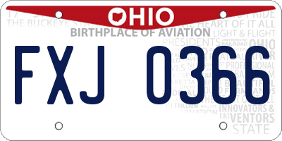 OH license plate FXJ0366