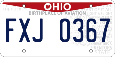 OH license plate FXJ0367