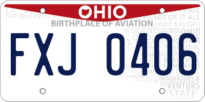 OH license plate FXJ0406