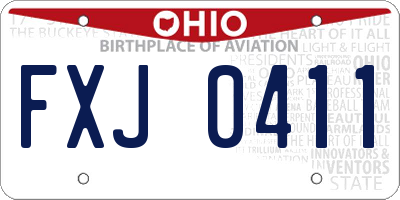 OH license plate FXJ0411