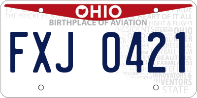 OH license plate FXJ0421