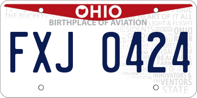 OH license plate FXJ0424