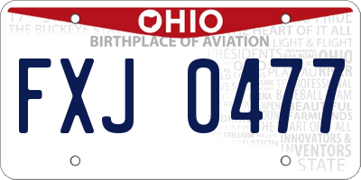 OH license plate FXJ0477