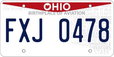 OH license plate FXJ0478