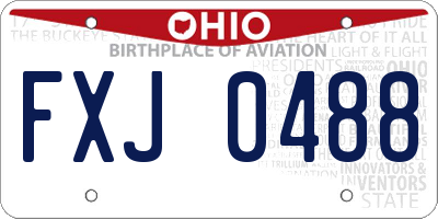 OH license plate FXJ0488