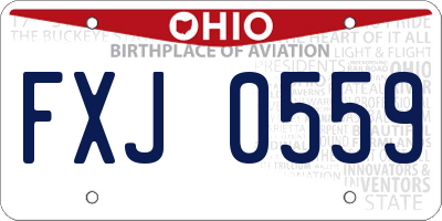 OH license plate FXJ0559
