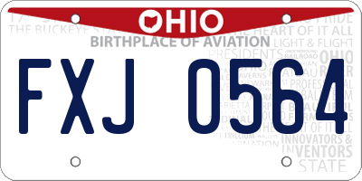 OH license plate FXJ0564