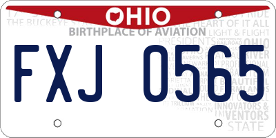 OH license plate FXJ0565