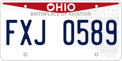 OH license plate FXJ0589
